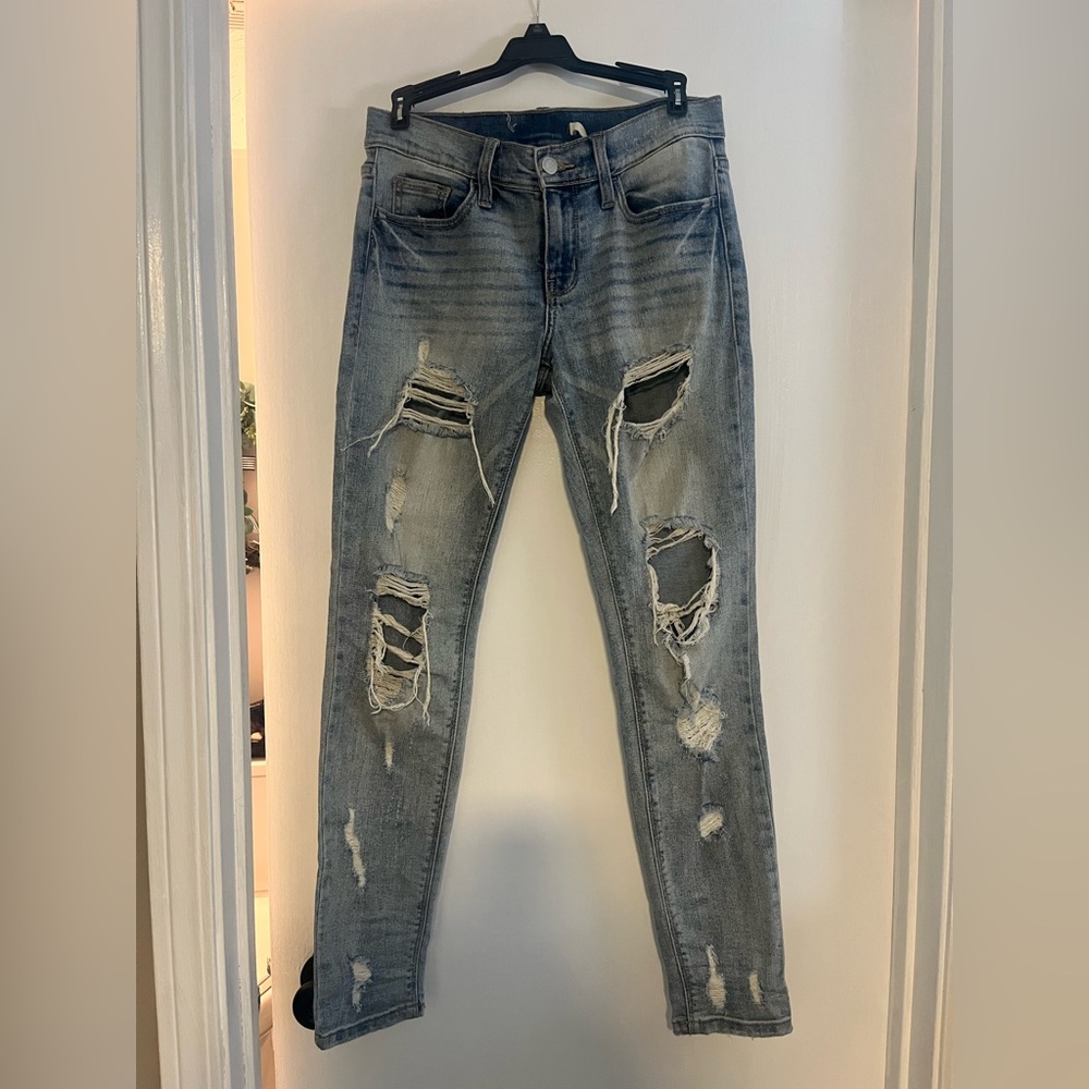 Distressed Ankle Skinny Light Wash Blue Jeans Lynx by Daytrip Buckle Exclusive